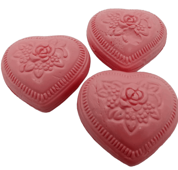 JABONCITOS CORAZÓN PERFUMADOS ROSA PACHULI x 36 Gr