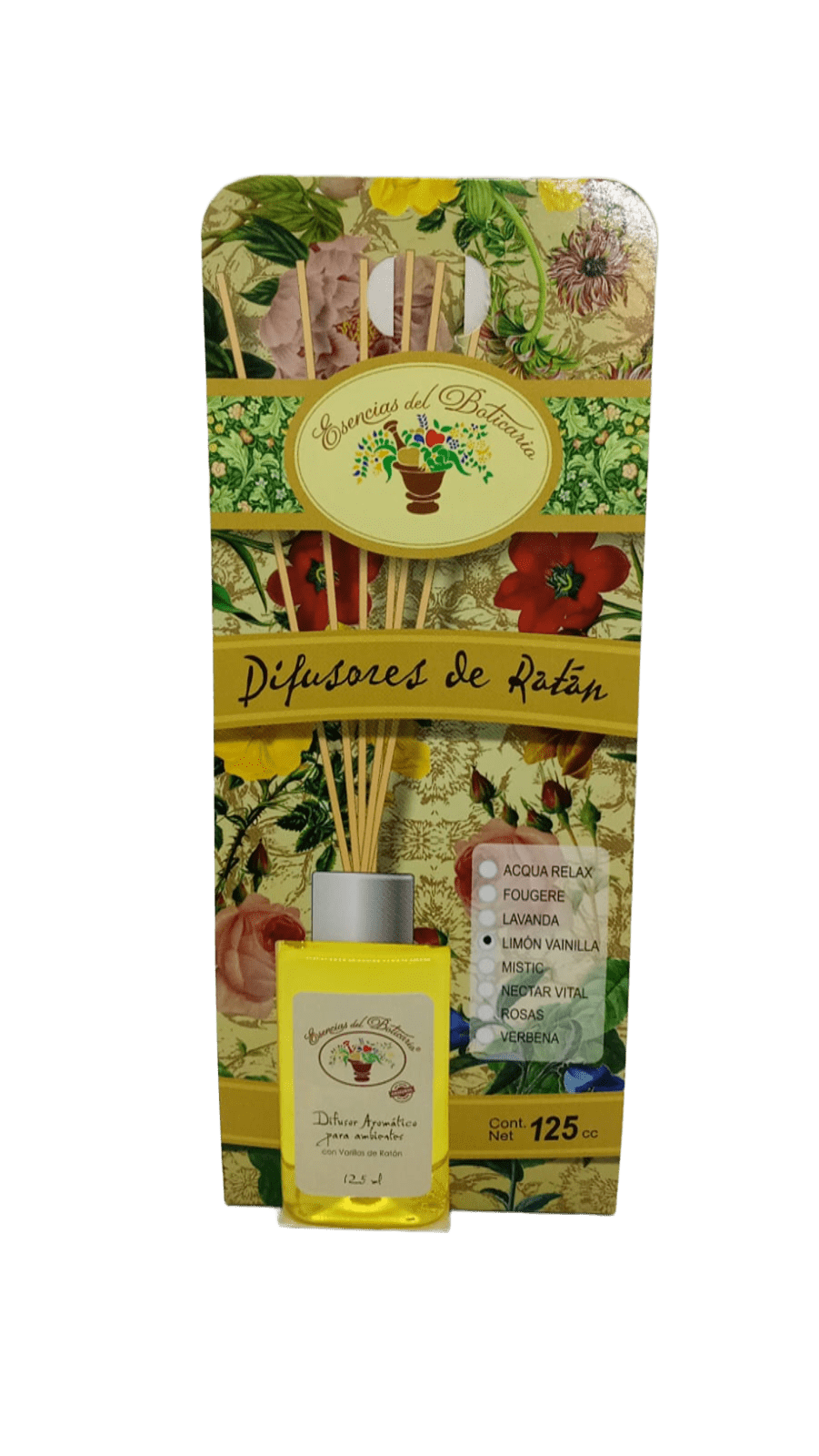 DIFUSOR RATAN-LIMÓN VAINILLA-125ML