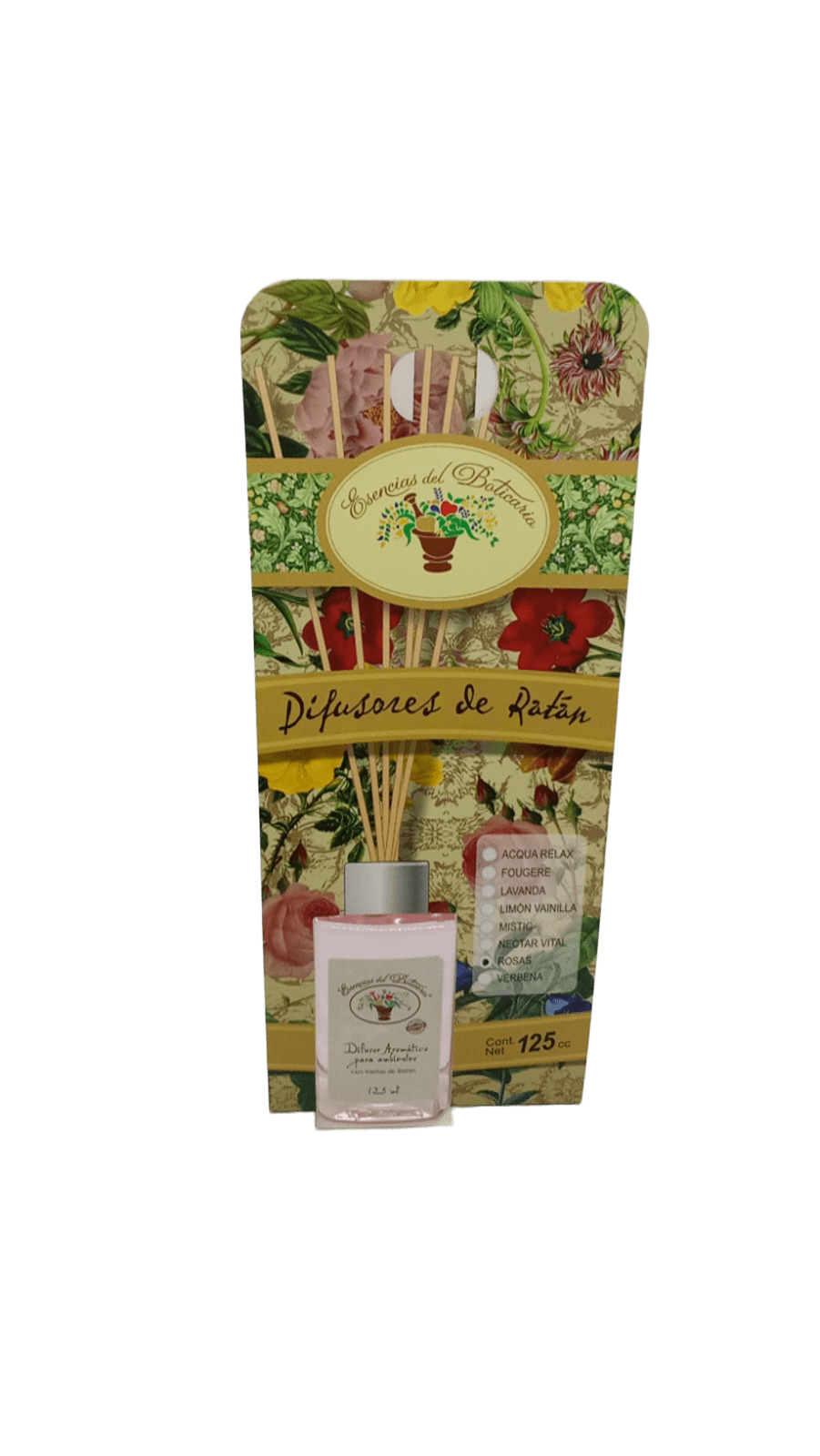 DIFUSOR RATAN-ROSAS-125ML